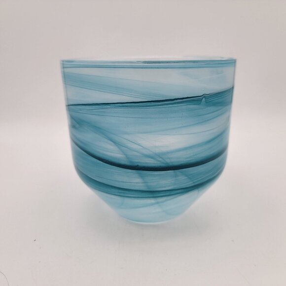 Blue Swirl Eco Glass Vase - Picture 1 of 5